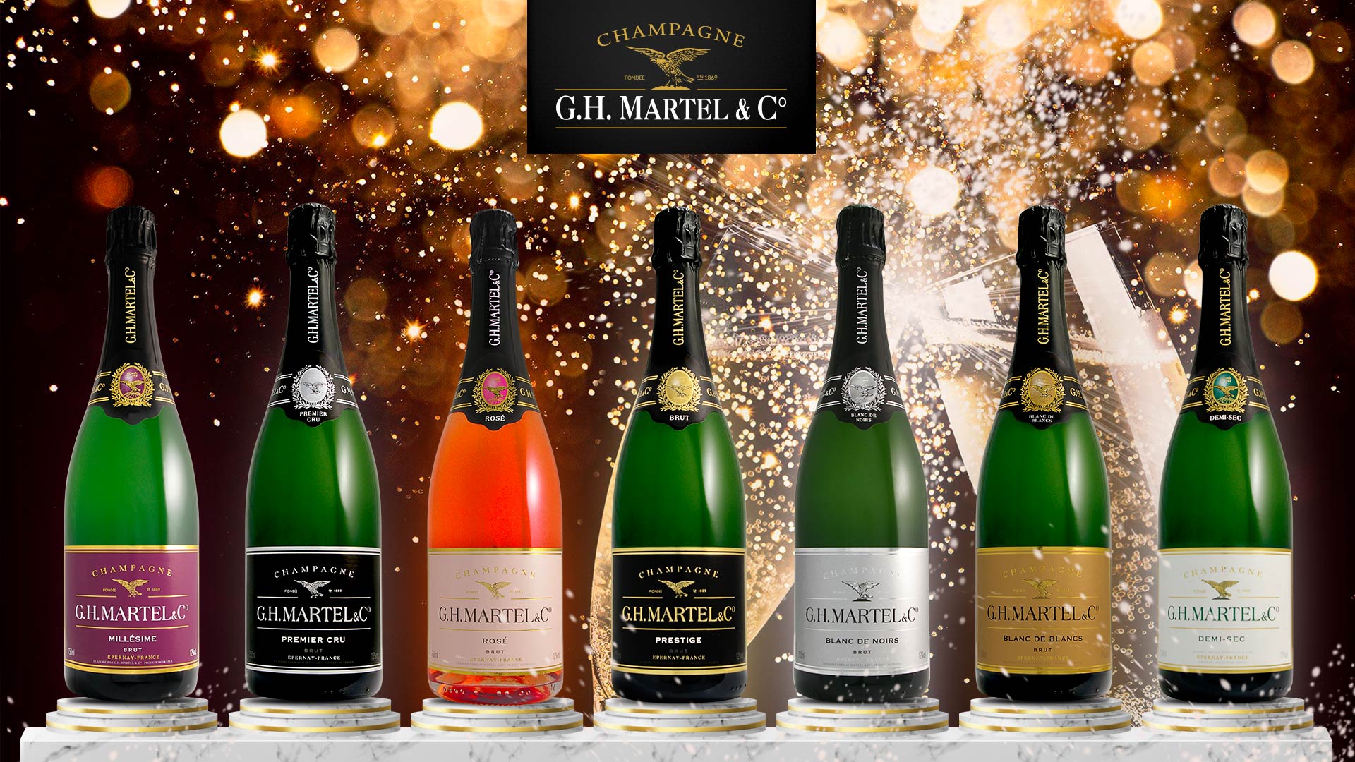 Cabecera de pagina de la gama de productos Champagne GH Martel