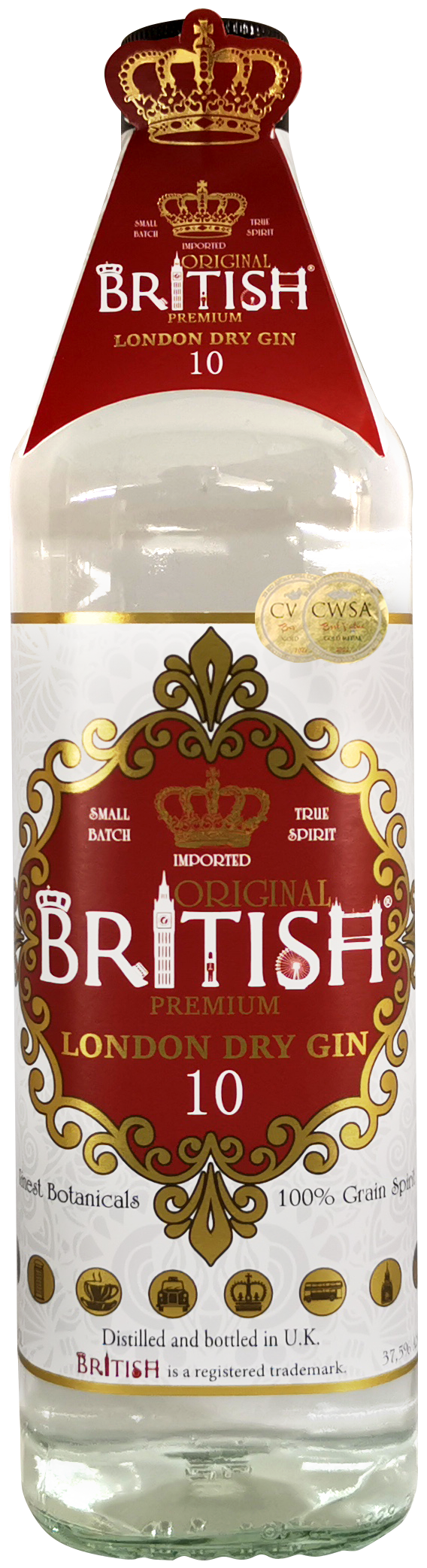 British London Dry Gin medallas